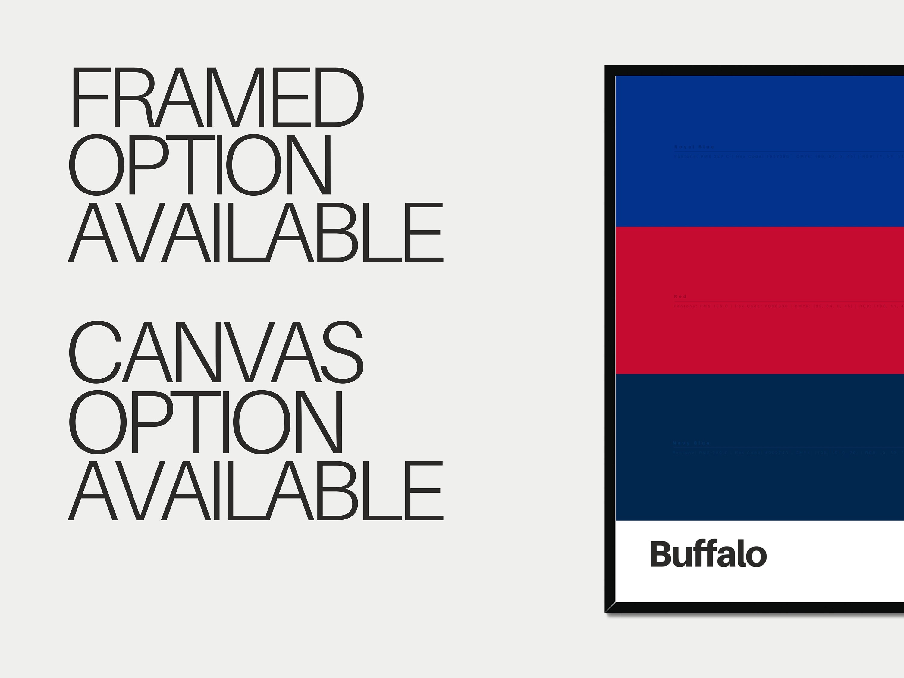 Buffalo Bills Pantone Print Buffalo Bills Color Swatch Print Etsy