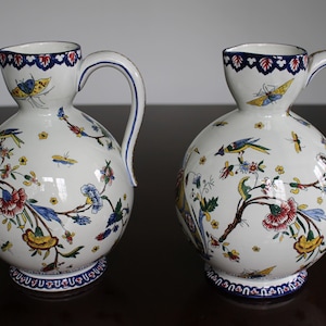 19th Century GIEN Krüge im Füllhorn-Design