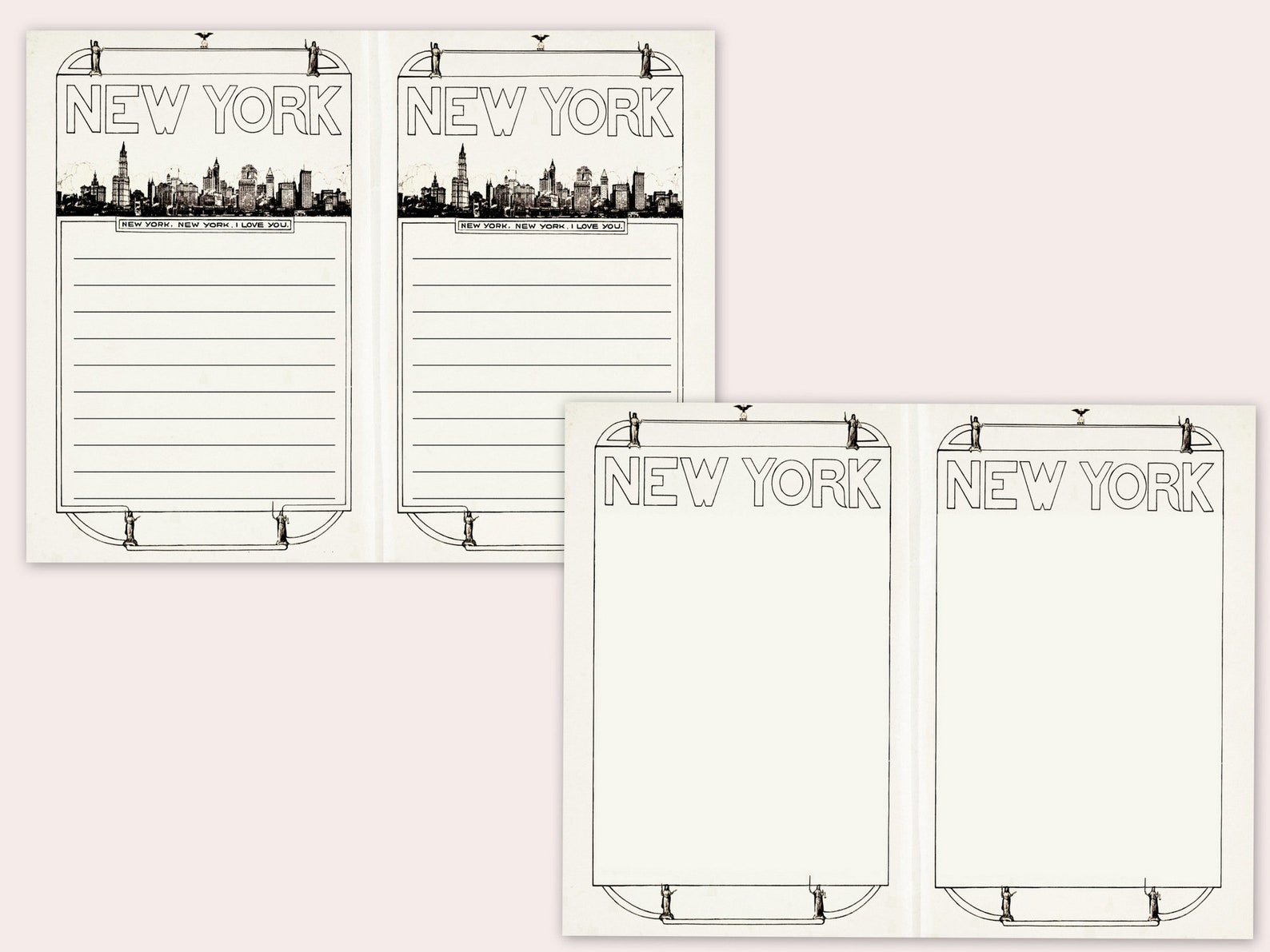 New York City Shabby Chic Travel Printables for Junk Journal, Set of 10 ...