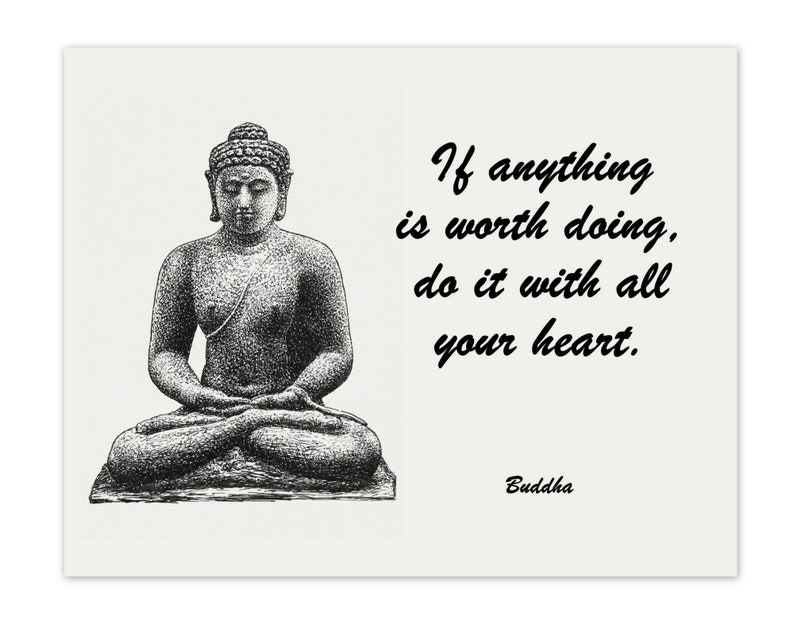 Buddha Wall Art Quote Poster Printable Wall Decor Etsy