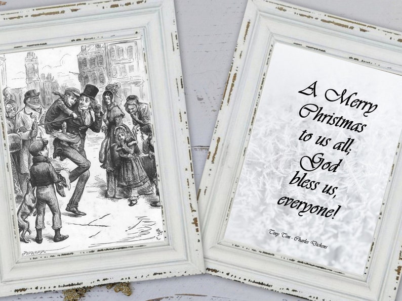 Charles Dickens a Christmas Carol Tiny Tim Quote Etsy