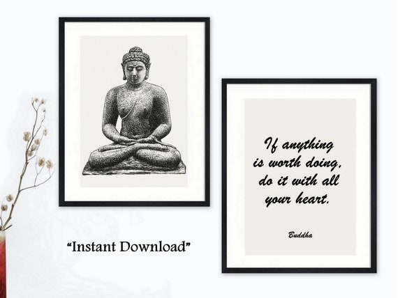 Buddha Wall Art Quote Poster Printable Wall Decor | Etsy