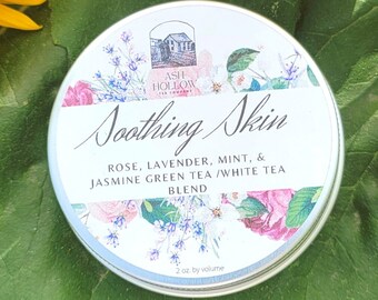 Soothing Skin Tea Blend: Green & White tea with herbs and flowers that benefit the skin