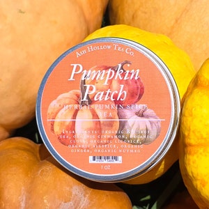 Pumpkin Patch Autumn Blend: (organic) Fall tea, autumn tea, spiced tea, loose leaf hand blended tea, organic tea