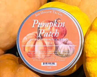 Pumpkin Patch Autumn Blend: (organic) Fall tea, autumn tea, spiced tea, loose leaf hand blended tea, organic tea