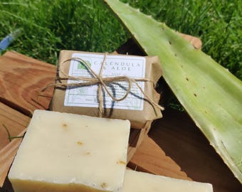 Aloe & Calendula Bar Soap – Soothing Aloe and Garden Fresh Calendula
