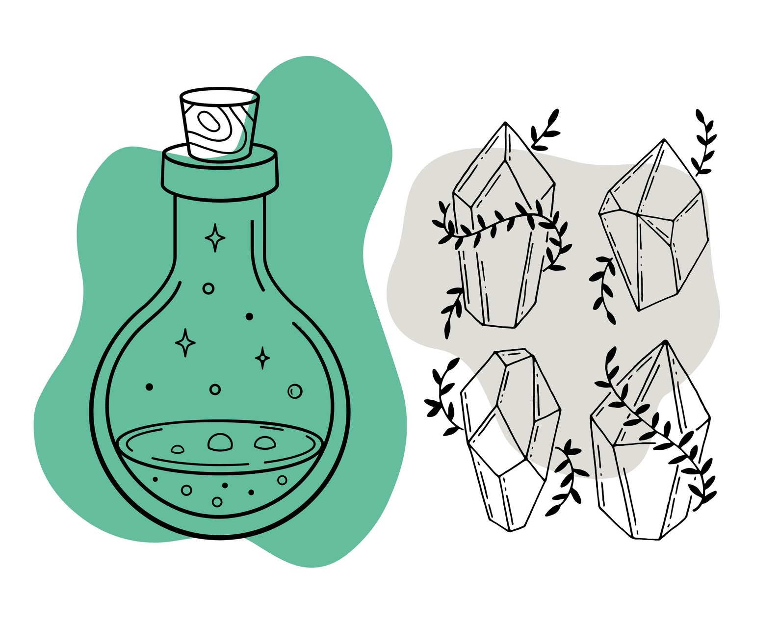 Witchy Coloring Pages Printable Adult Magical Coloring Book - Etsy