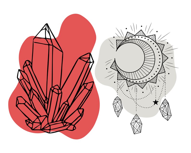 Crystal Coloring Pages Printable Adult Coloring Book 20 - Etsy