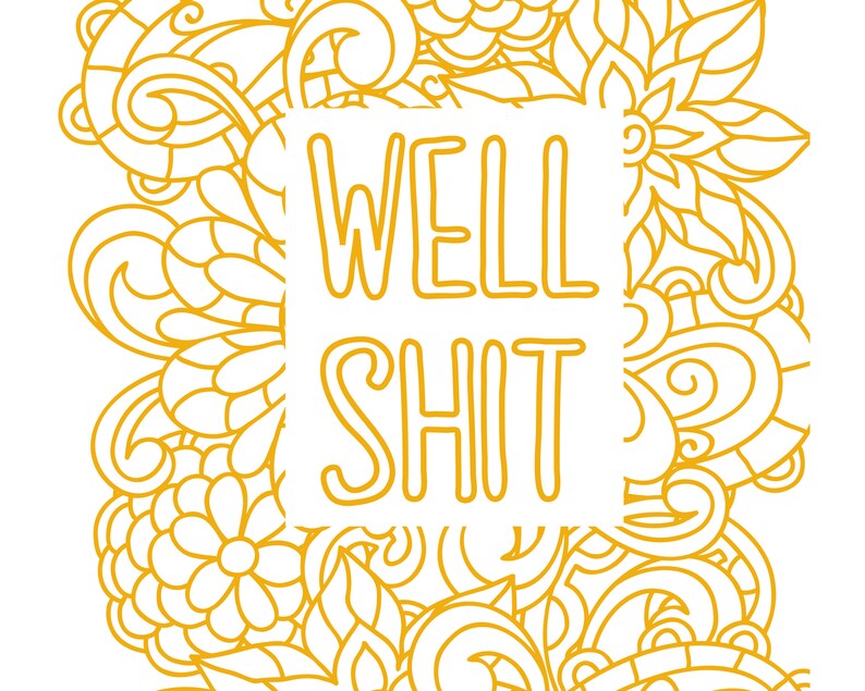 Adult Quotes Coloring Pages Printable Adult Quotes Coloring Book 10 ...