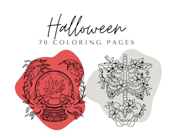 Halloween Coloring Pages - Printable Adult Halloween Coloring Book