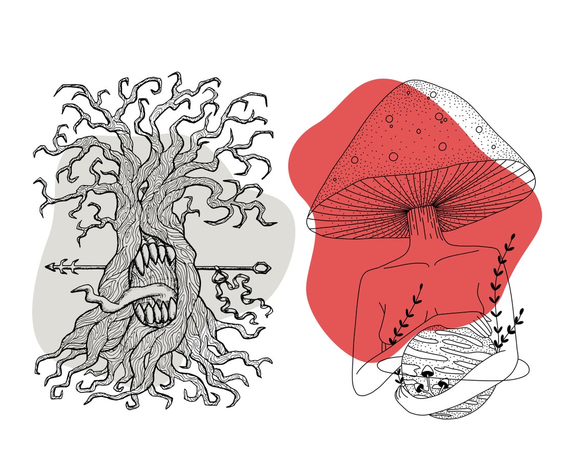 Halloween Coloring Pages Printable Adult Halloween Coloring Book - Etsy