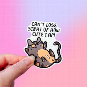 Vision Loss Cat Sticker | Eye Patch | Funny Cat | Disability | Trauma | Spoonie | Chronic Illness | Awareness Support Warrior | Blind