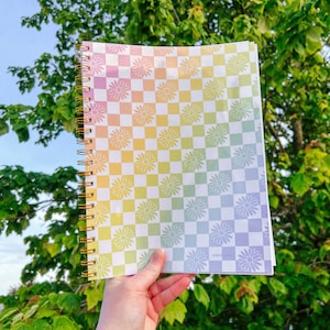 Large Reusable Sticker Book | Checkered Pastel Rainbow | Retro | Sticker Gift | Sticker Collector Album | Sticker Storage | LGBTQ | Y2K