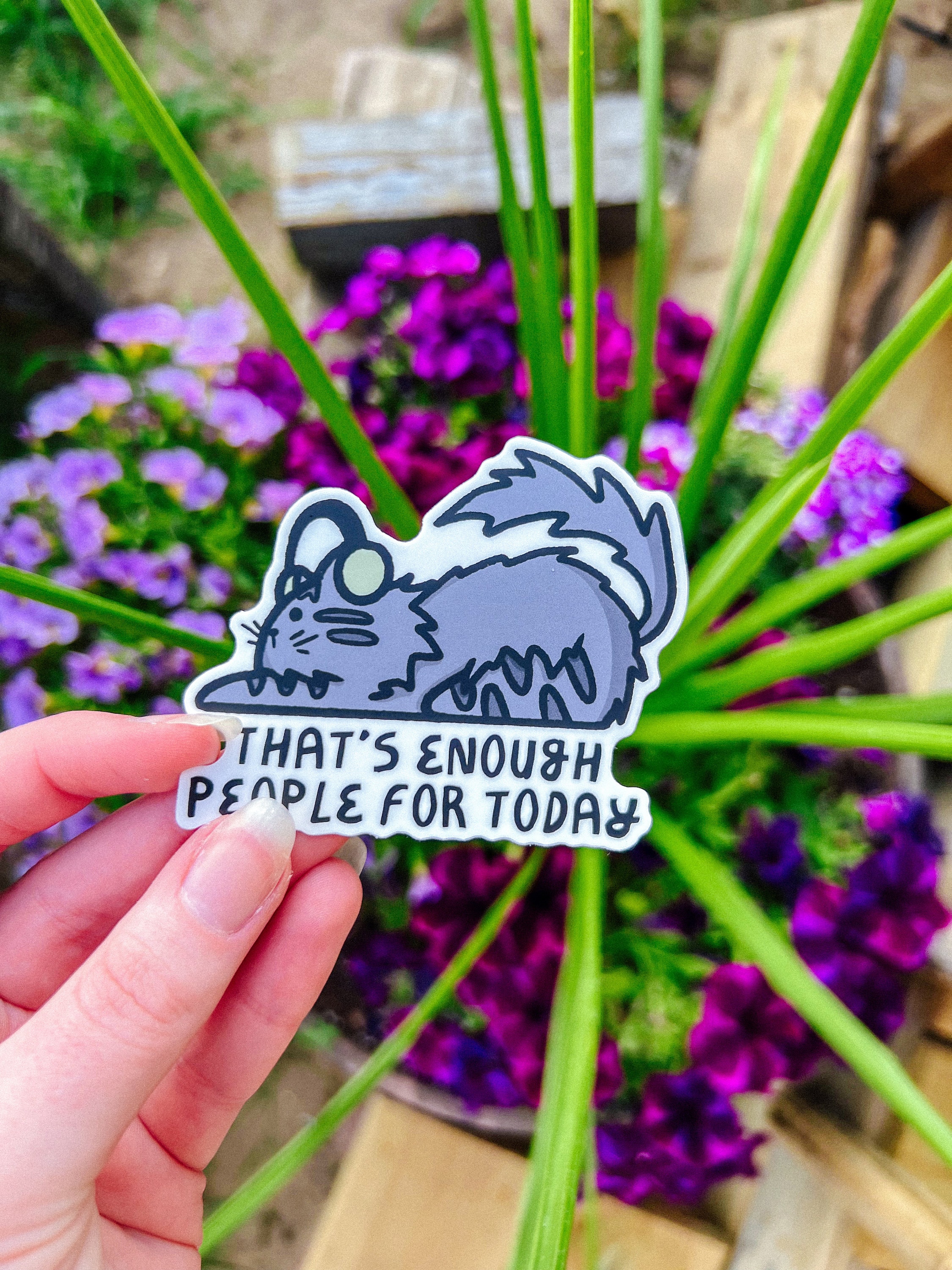 Enough People Cat Sticker | Neurodivergent | Audhd ADHD | POTS | Funny ...
