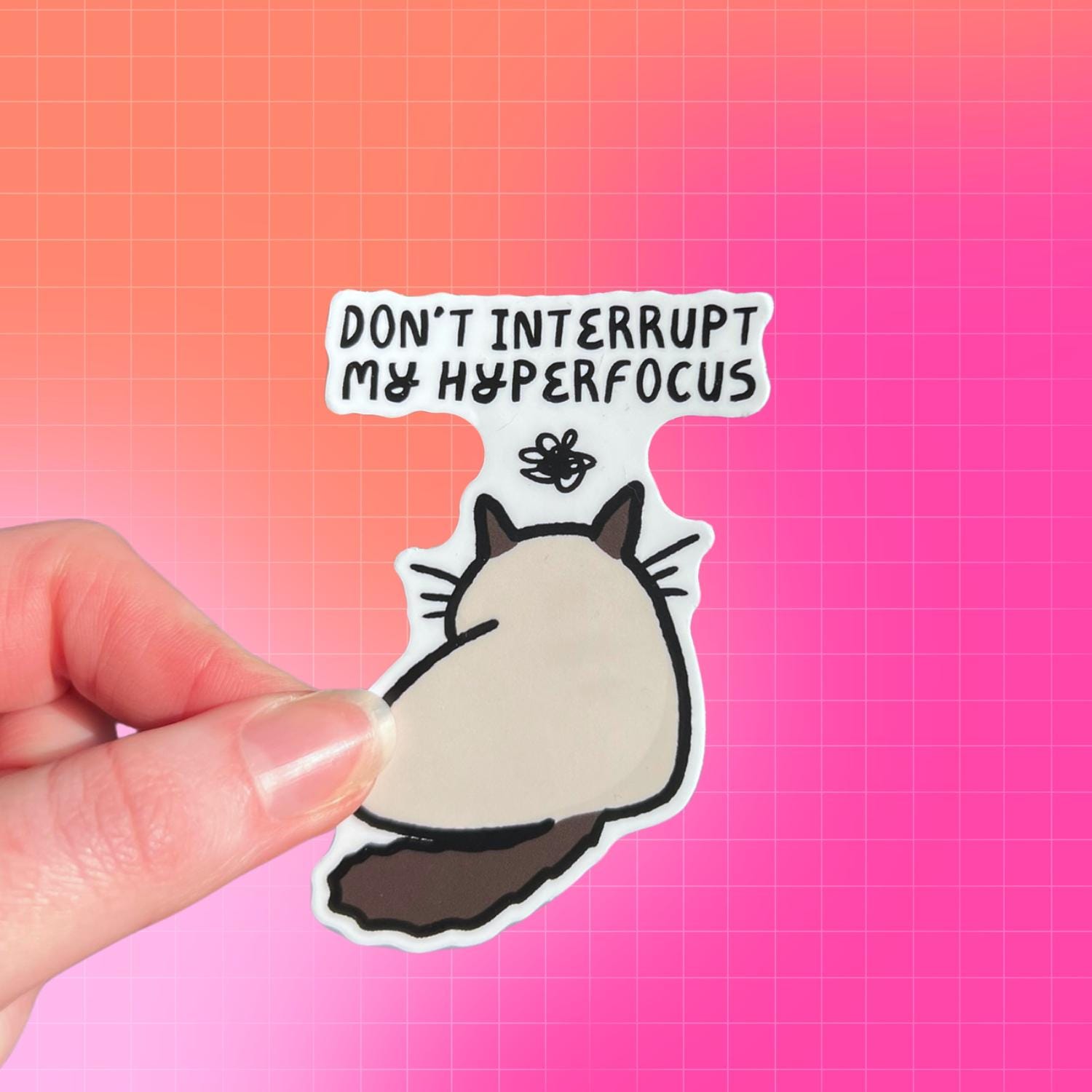 Hyper Focus Cat Sticker | Neurodivergent | Audhd Autism ADHD | POTS ...