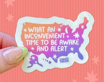 USA Awake Alert Sticker | Politics | Distress | Liberal Lefists | Human Rights | Politically Frustrated | Funny Political | Inconvenient