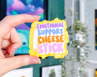 Emotional Support Cheese Stick Sticker | Autism, ADHD, Neurodiversity | Mental Health | laptop sticker| phone decal | Disability Cheesey