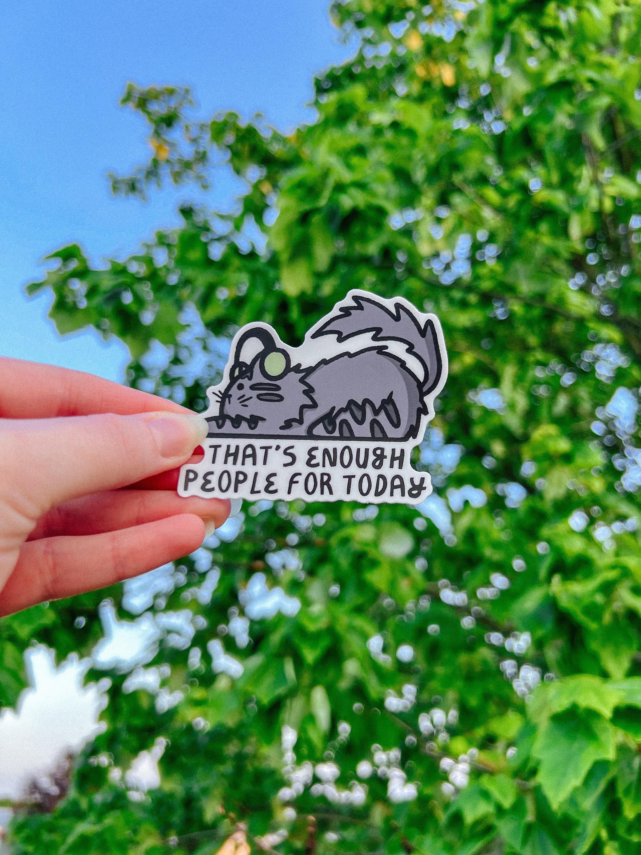 Enough People Cat Sticker | Neurodivergent | Audhd ADHD | POTS | Funny ...