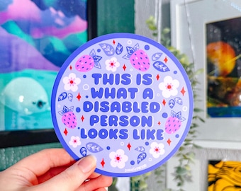 This is What a Disabled Person Looks Like Bumper Sticker Magnet | Invisible | Autoimmune | Disability Hidden | Handicap Parking | Funny
