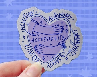 Accessibility Sticker | Community | Colorful Abstract | Autonomy | Vinyl | Inclusion | Safety | Eqality | Equity | Diversity | Disability