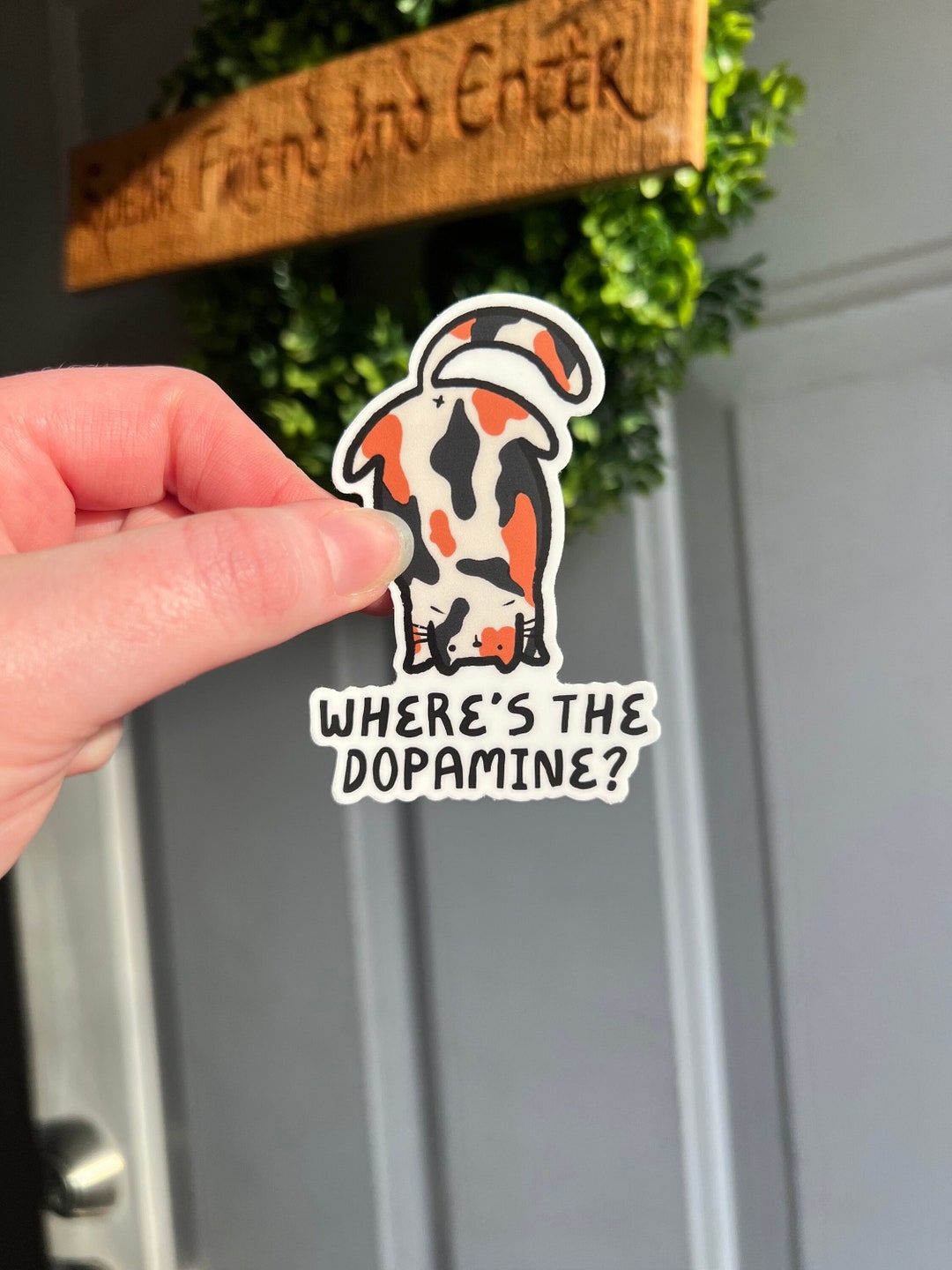 Dopamine Sticker Neurodivergent Audhd Autism ADHD EDS Funny Cat ...