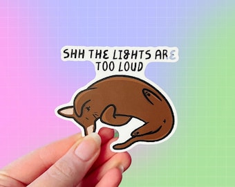 Migraine Cat Sticker | Brain | Funny Cat | Invisible Disability | Chronic Illness | Headache Health | Awareness Support | Spoonie | Pain