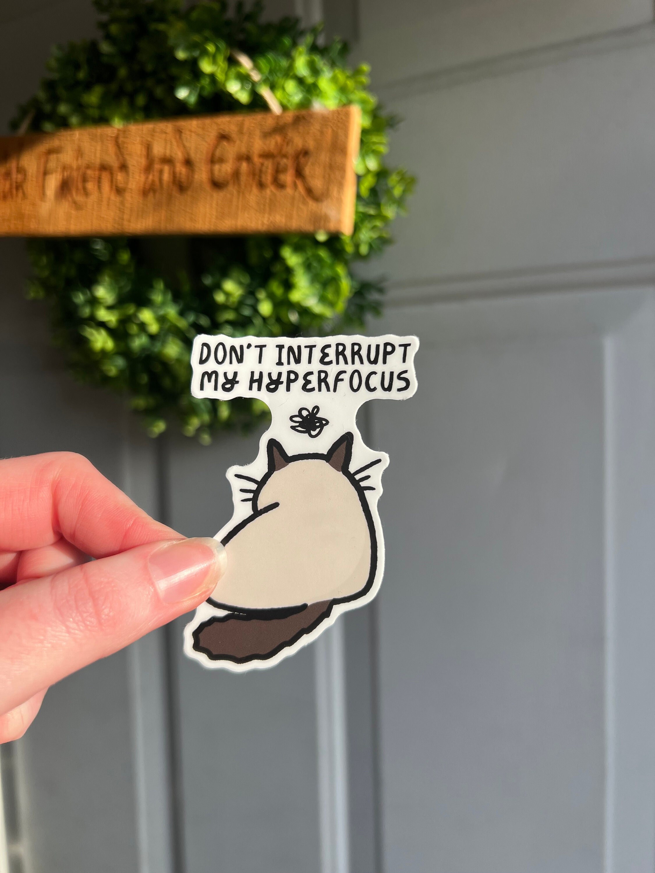 Hyper Focus Cat Sticker | Neurodivergent | Audhd Autism ADHD | POTS ...