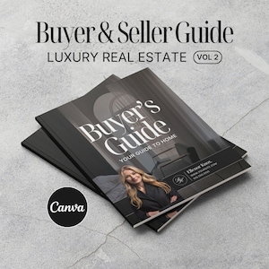 Real Estate Buyer and Seller Guide | Luxury Real Estate Marketing | Realtor Seller & Buyer Packet | Home Buyer Presentation | Canva Template