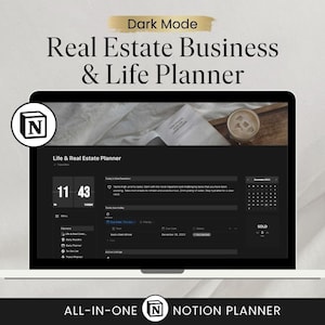 Real Estate Notion Template Real Estatecrm Dark Notion Real Estate
