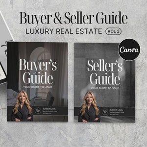 Real Estate Buyer and Seller Guide | Luxury Real Estate Marketing | Realtor Seller & Buyer Packet | Home Buyer Presentation | Canva Template