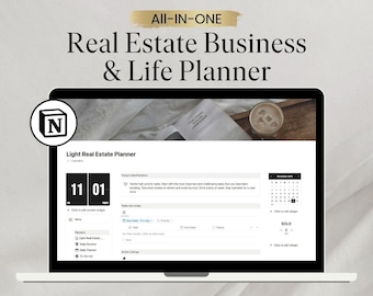 Real Estate Notion Template | Real Estate CRM | Notion Real Estate Planner | Property Management Notion Dashboard | Realtor Marketing Plan