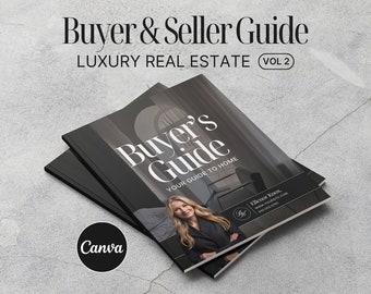 Real Estate Buyer and Seller Guide | Luxury Real Estate Marketing | Realtor Seller & Buyer Packet | Home Buyer Presentation | Canva Template