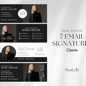 Email Signature Template Bundle | Gmail Signature | Real Estate Marketing | Modern Realtor Template | Editable Canva Email Marketing