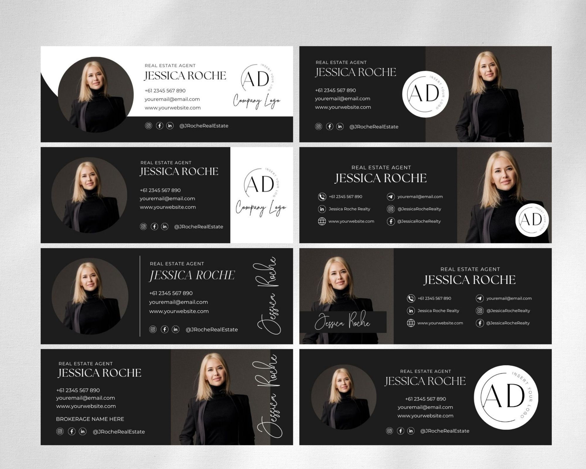 Email Signature Template Bundle Gmail Signature Real - Etsy