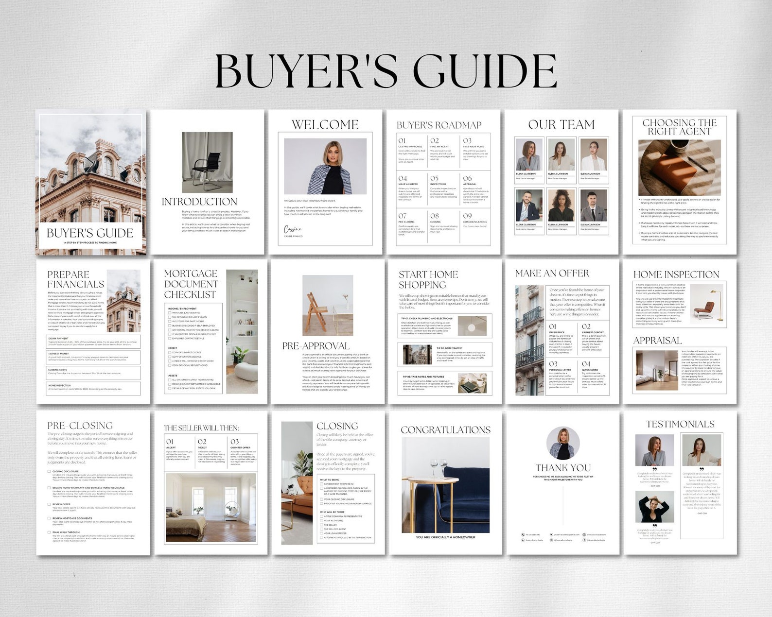 Modern Real Estate Home Buyer Guide Real Estate Marketing - Etsy