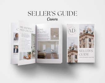Modern Real Estate Home Seller Guide | Real Estate Marketing | Seller's Packet | Stylish Listing Presentation | Editable Realtor Template