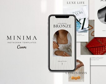 Luxus Instagram Template | Minimale Canva Instagram Vorlage | Fashion Instagram Story Post | Fashion Beauty Blogger Template