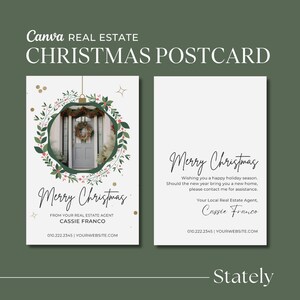 Kerstkaart onroerend goed | Kerstkaart makelaar | Kerstkaart makelaar | Marketing wintermakelaardij | Canvassjabloon | Makelaarslandbouw