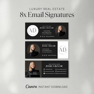 Email Signature Template Bundle | Gmail Signature | Real Estate Marketing | Real estate email signature template | Realtor email signature