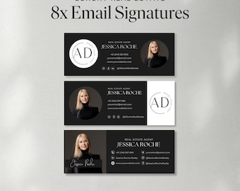 Email Signature Template Bundle | Gmail Signature | Real Estate Marketing | Real estate email signature template | Realtor email signature