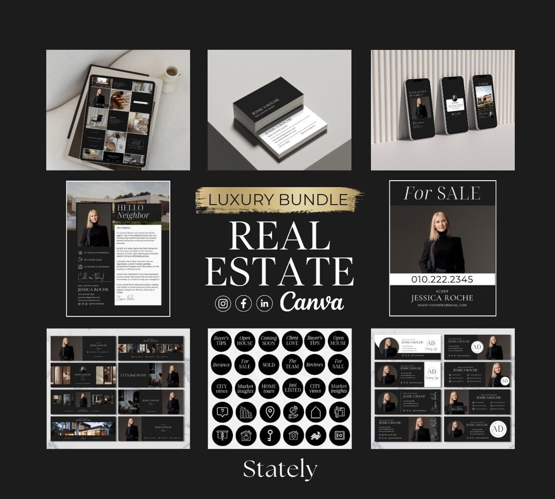 Real Estate Templates | Luxury Realtor Marketing Bundle | Real Estate ...
