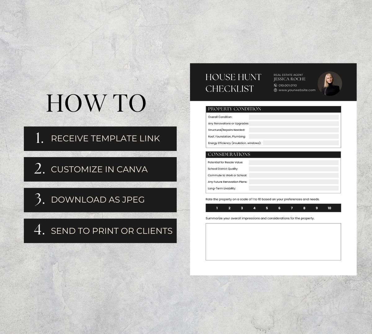 House Hunting Checklist Real Estate Marketing Home Buyer Checklist