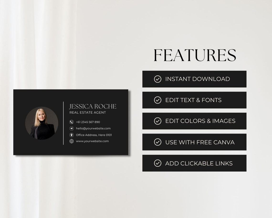 15 Real Estate Business Card Templates Canva Realtor - Etsy