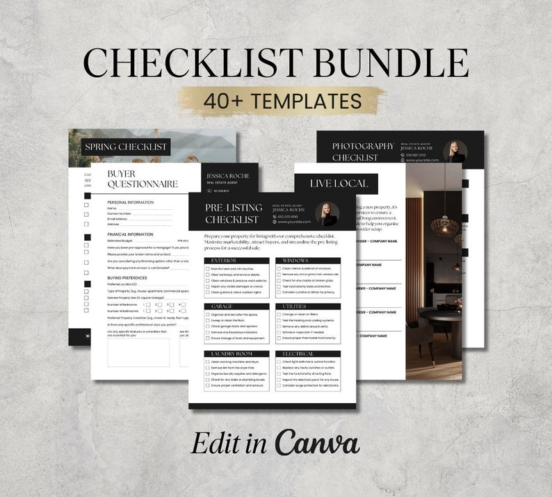 Real Estate Checklist Bundle | Real Estate Marketing | Buyer and ...