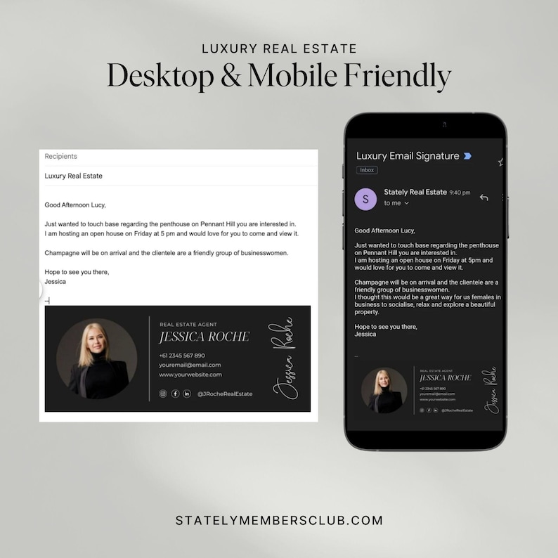 Email Signature Template Bundle | Gmail Signature | Real Estate Marketing | Real estate email signature template | Realtor email signature image 4