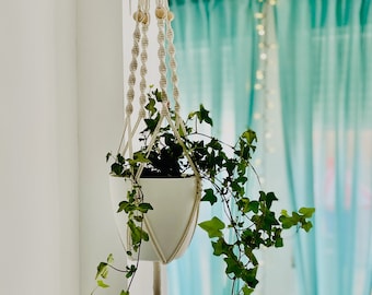 Suporte para panela de macramê, cabide de planta de macramê, cabide de planta de macramê, decoração de planta boho, cabide de panela