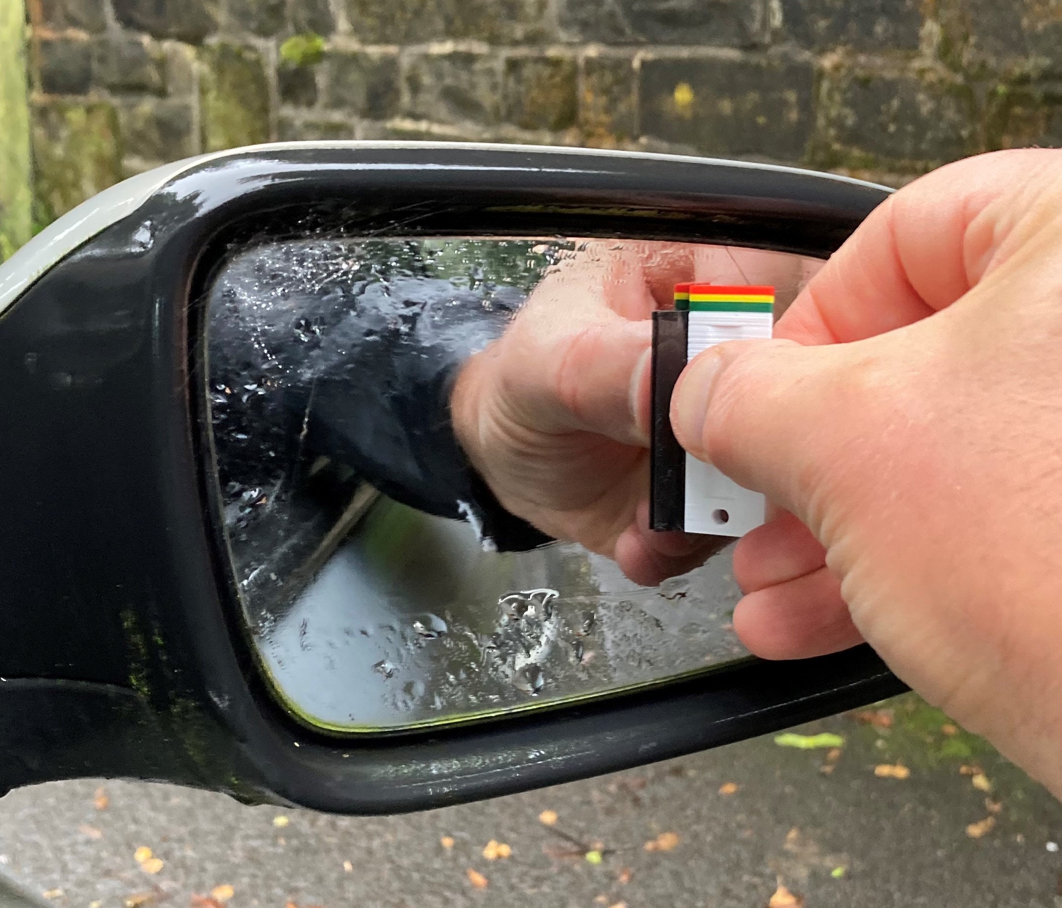 MINI SQUEEGEE WIPER Ice Scraper for Car Side Mirrors With Tread Depth Gauge  