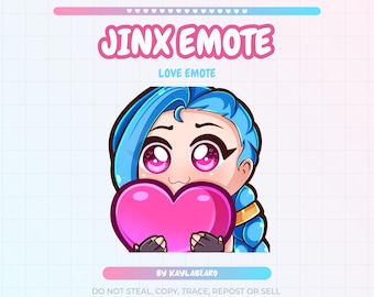 Jinx Love Emote | Twitch YouTube Discord | Emotes Stream Graphics