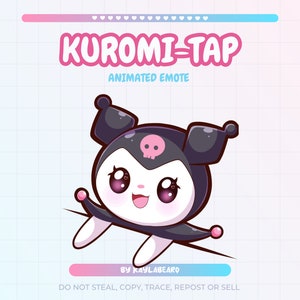 GEANIMEERDE Kuro-Tap-emote | Twitch YouTube Discord Kick | Emotes Stream Graphics