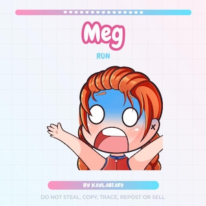 Animiertes Emote/Alert Run | Meg DBD | Twitch YouTube Discord | Emotes Stream Grafiken